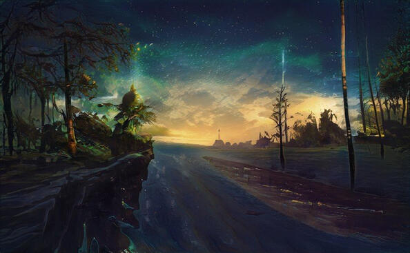 Starry Northern Lights